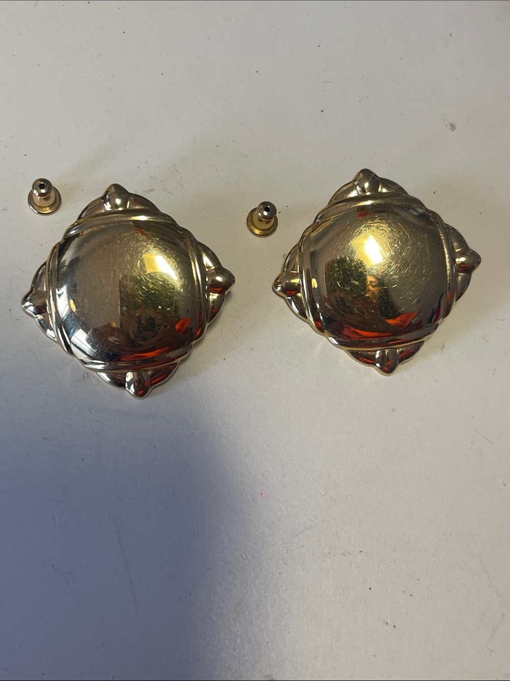 Vintage gold-tone MONET stud earrings